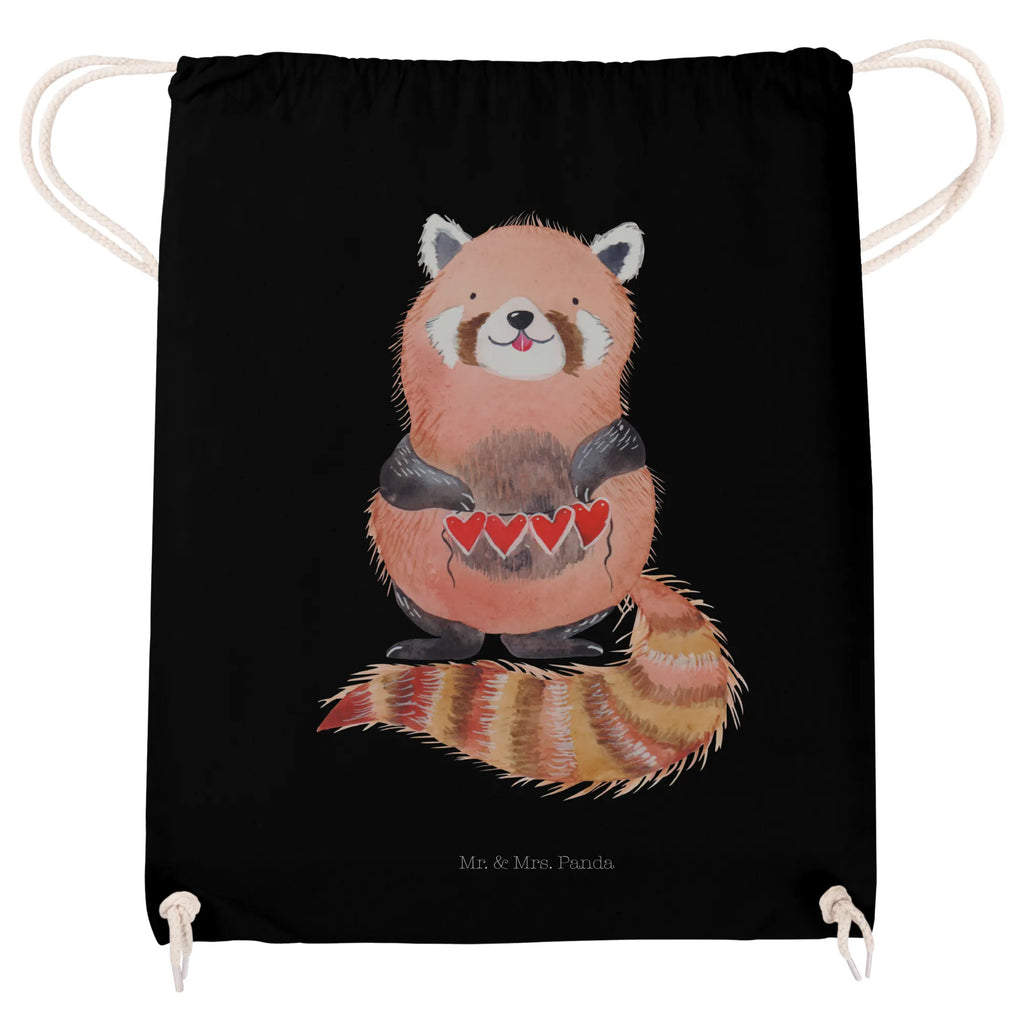 Drawstring bag red panda carrier bag, sports bag, bag, gym bag, jute bag, hipster, small animals, cute, funny, cute animal motives, hand drawn, small world, funny sayings, good mood, happy, gifts, gift ideas, special gifts, animal lover, card, darling, heart, red, love, favourite person, Panda