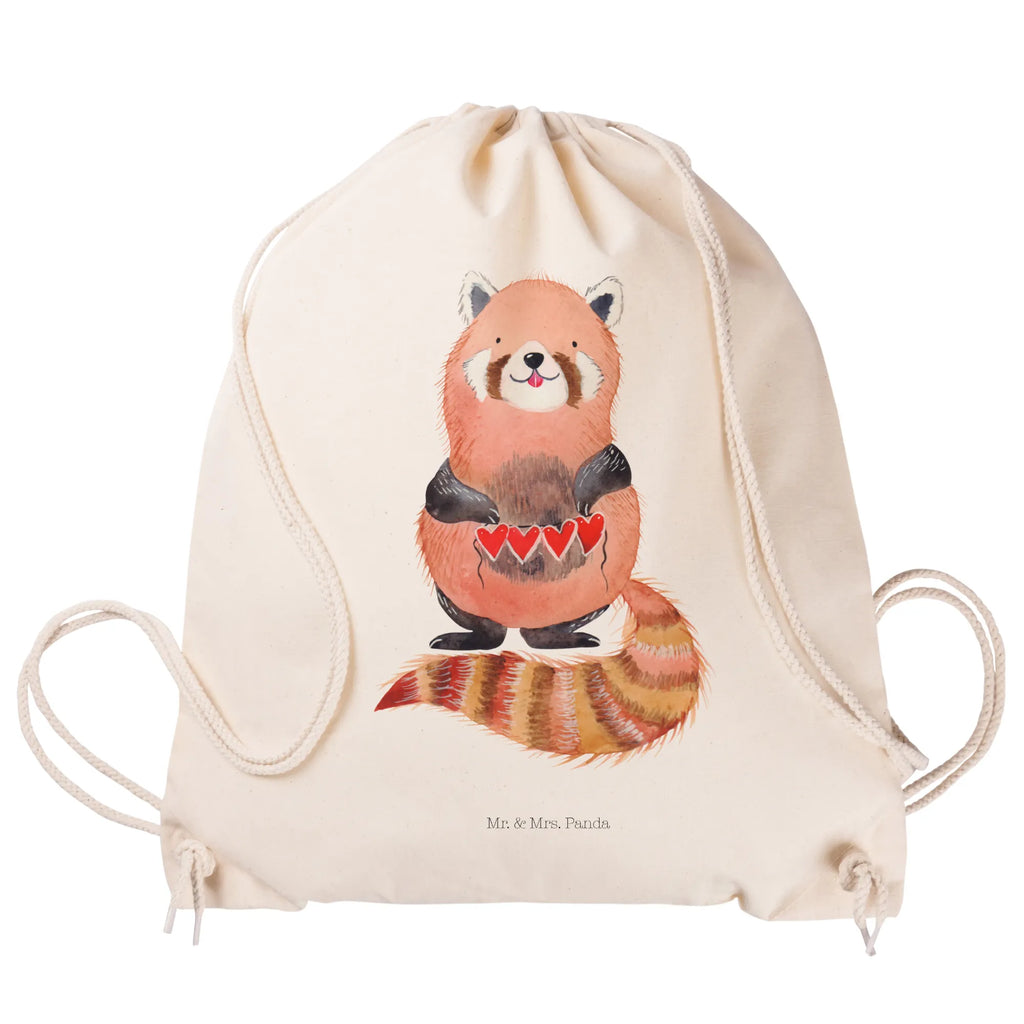 Drawstring bag red panda carrier bag, sports bag, bag, gym bag, jute bag, hipster, small animals, cute, funny, cute animal motives, hand drawn, small world, funny sayings, good mood, happy, gifts, gift ideas, special gifts, animal lover, card, darling, heart, red, love, favourite person, Panda