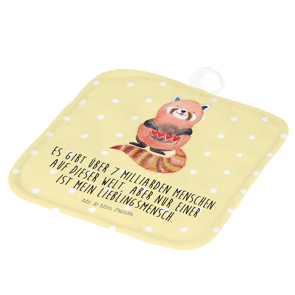 2er Set Topflappen  Roter Panda Topflappen Set, Topflappen, 2er Set Topflappen, Topfuntersetzer, Topfhandschuhe, Topflappen 2er Set, topfhalter, Topflappenset, Tiere, Tiermotive, Gute Laune, Lustige Sprüche, Rot, Herz, Panda, Lieblingsmensch, Liebling, Liebe