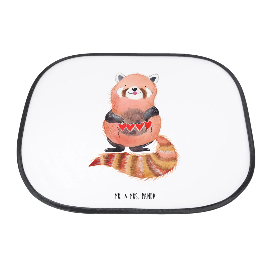Car sun shade red panda sun protection, gift, children, back seat, family, sun visor, windows, car, small animals, cute, funny, cute animal motives, hand drawn, small world, funny sayings, good mood, happy, gifts, gift ideas, special gifts, animal lover, card, darling, red, favourite person, love, Panda, heart
