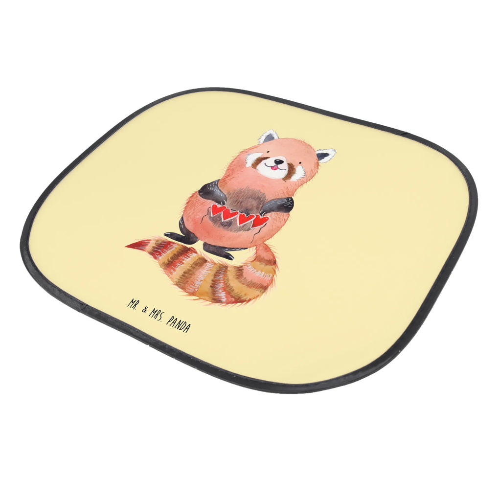 Car sun shade red panda sun protection, gift, children, back seat, family, sun visor, windows, car, small animals, cute, funny, cute animal motives, hand drawn, small world, funny sayings, good mood, happy, gifts, gift ideas, special gifts, animal lover, card, darling, red, favourite person, love, Panda, heart