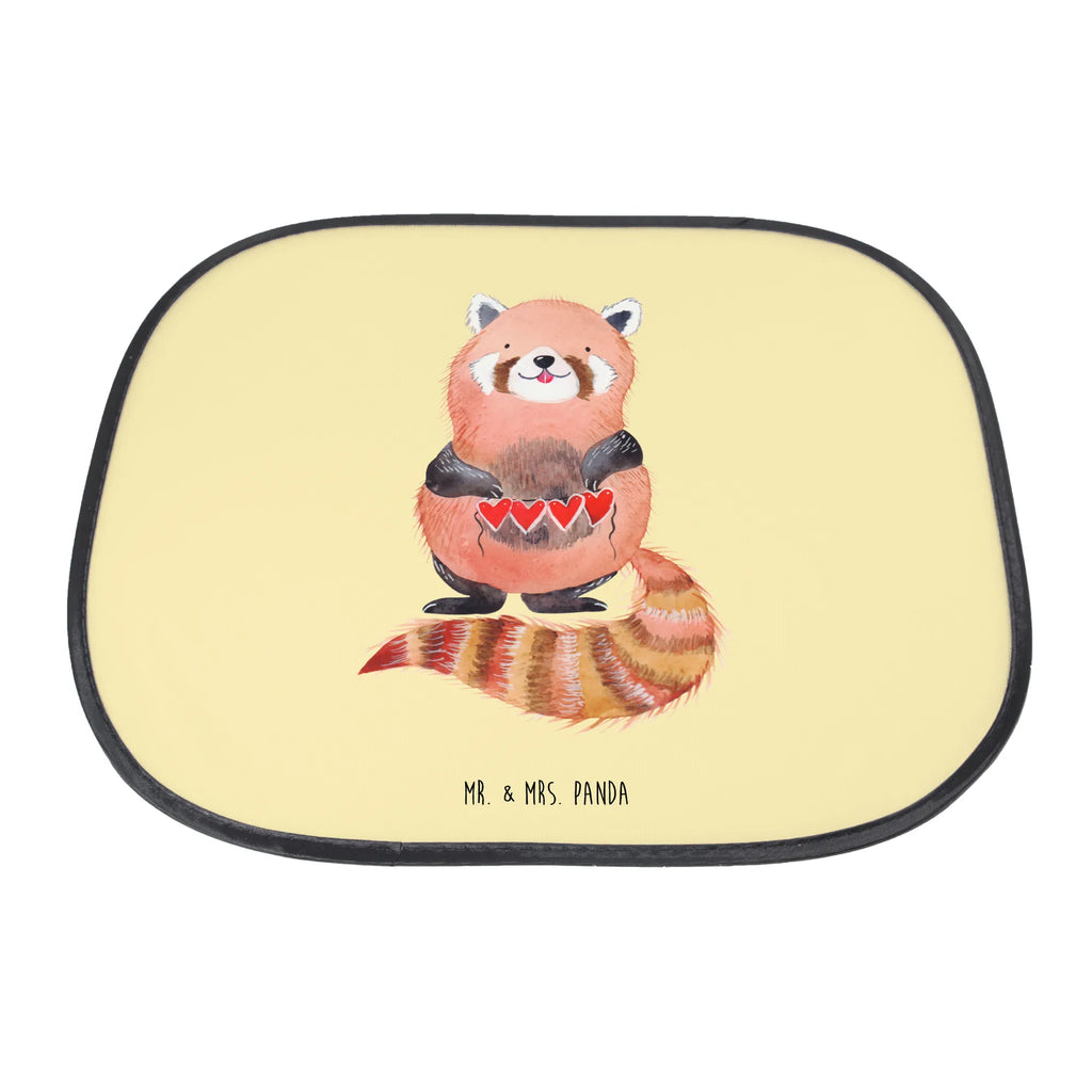 Car sun shade red panda sun protection, gift, children, back seat, family, sun visor, windows, car, small animals, cute, funny, cute animal motives, hand drawn, small world, funny sayings, good mood, happy, gifts, gift ideas, special gifts, animal lover, card, darling, red, favourite person, love, Panda, heart
