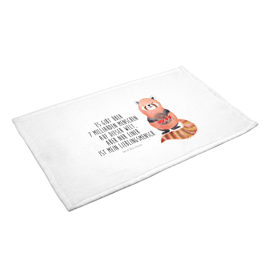 50 x 100 Handtuch Roter Panda Handtuch, Badehandtuch, Badezimmer, Handtücher, groß, Kinder, Baby, Tiermotive, Gute Laune, lustige Sprüche, Tiere, Panda, Liebe, Rot, Herz, Liebling, Lieblingsmensch
