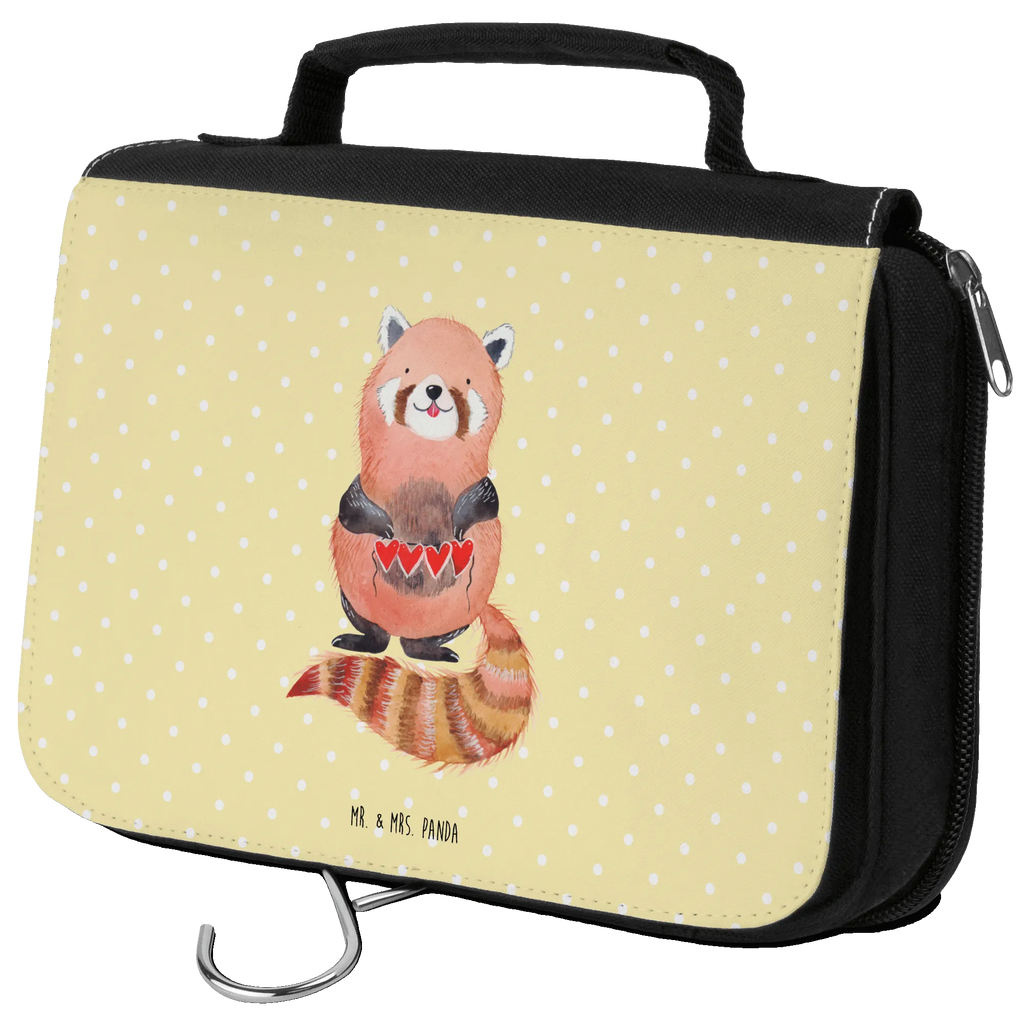 Wash bag red panda hygienetasche, Kulturbeutel, Kulturtasche, Schminktasche, hygienebeutel, Toilettentasche, Necessaire, Schminkbeutel, Waschbeutel, Kulturbeutel Waschbar, badtasche, Kosmetiktasche, beautycase, Waschtasche, Reisebeutel, Lustige Sprüche, Tiere, Tiermotive, Gute Laune, Lieblingsmensch, Liebling, Panda, Herz, Rot, Liebe