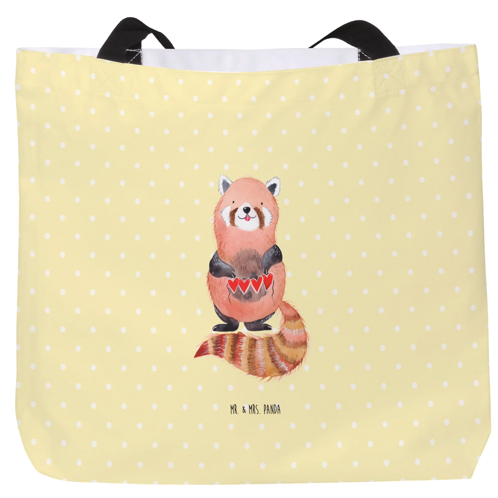 Shopper Roter Panda Schulbeutel, Einkaufsbeutel, Tasche, Freizeittasche, Strandtasche, Beutel, Tragebeutel, Alltagstasche, Schultasche, Einkaufstasche, Shopper, Tiermotive, Gute Laune, lustige Sprüche, Tiere, Liebling, Liebe, Herz, Lieblingsmensch, Panda, Rot