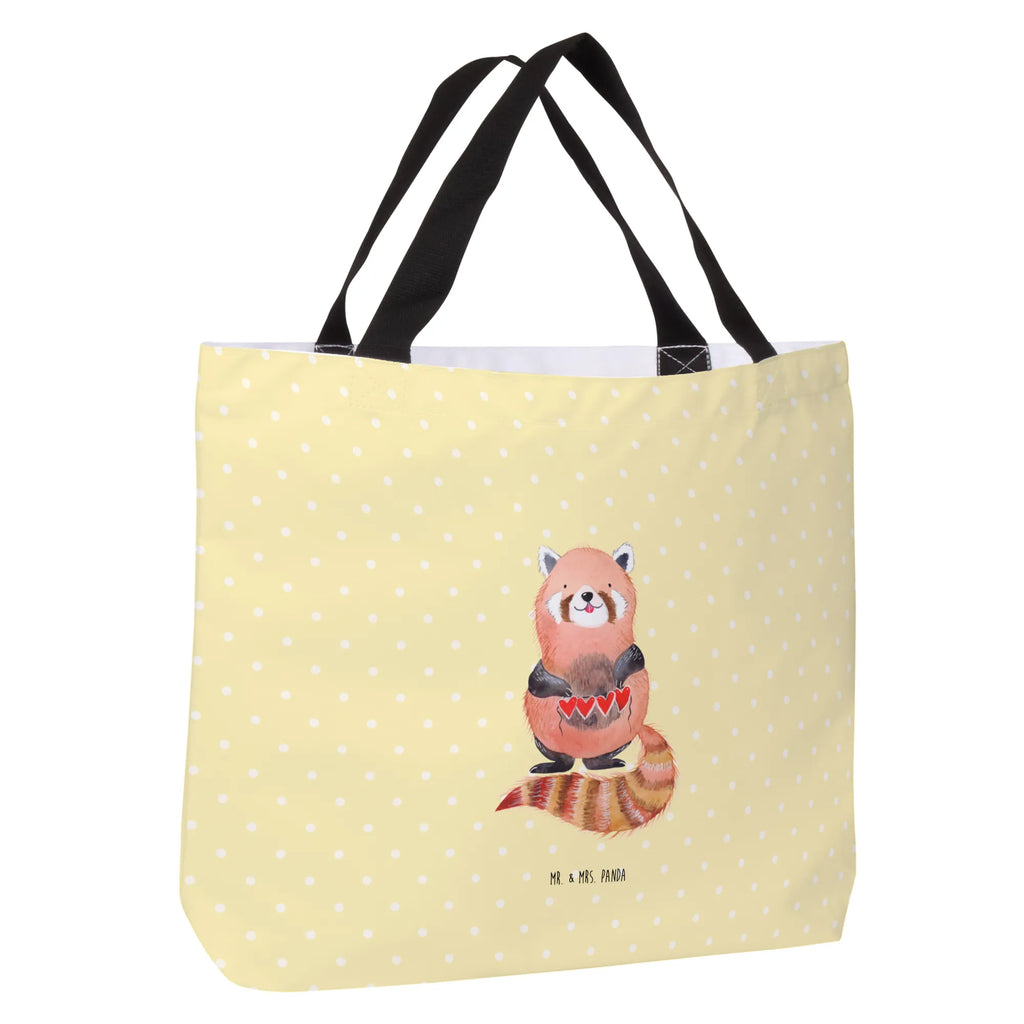 Shopper Roter Panda Schulbeutel, Einkaufsbeutel, Tasche, Freizeittasche, Strandtasche, Beutel, Tragebeutel, Alltagstasche, Schultasche, Einkaufstasche, Shopper, Tiermotive, Gute Laune, lustige Sprüche, Tiere, Liebling, Liebe, Herz, Lieblingsmensch, Panda, Rot