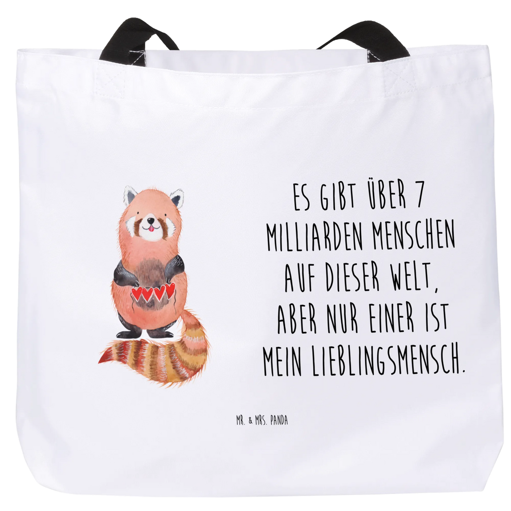 Shopper Roter Panda Schulbeutel, Einkaufsbeutel, Tasche, Freizeittasche, Strandtasche, Beutel, Tragebeutel, Alltagstasche, Schultasche, Einkaufstasche, Shopper, Tiermotive, Gute Laune, lustige Sprüche, Tiere, Liebling, Liebe, Herz, Lieblingsmensch, Panda, Rot