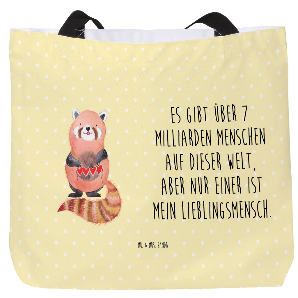 Shopper Roter Panda Schulbeutel, Einkaufsbeutel, Tasche, Freizeittasche, Strandtasche, Beutel, Tragebeutel, Alltagstasche, Schultasche, Einkaufstasche, Shopper, Tiermotive, Gute Laune, lustige Sprüche, Tiere, Liebling, Liebe, Herz, Lieblingsmensch, Panda, Rot