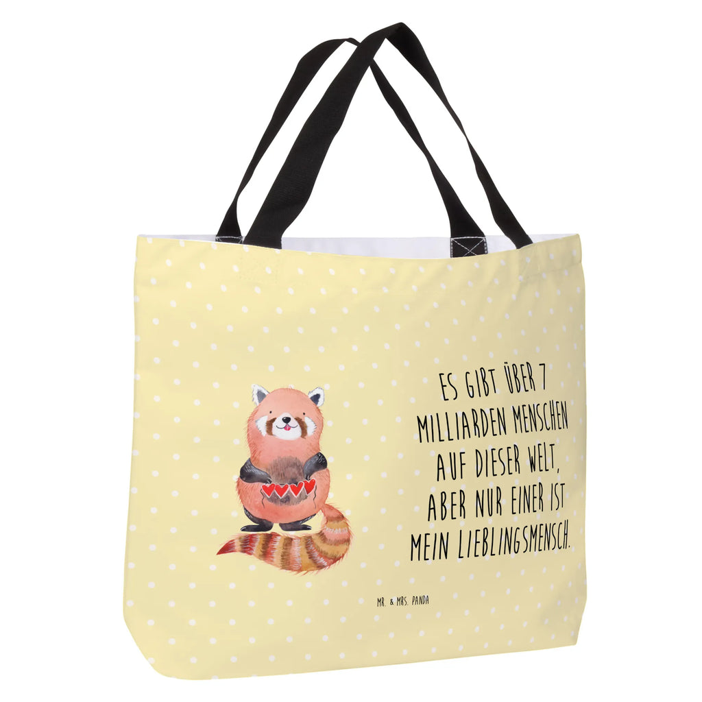 Shopper Roter Panda Schulbeutel, Einkaufsbeutel, Tasche, Freizeittasche, Strandtasche, Beutel, Tragebeutel, Alltagstasche, Schultasche, Einkaufstasche, Shopper, Tiermotive, Gute Laune, lustige Sprüche, Tiere, Liebling, Liebe, Herz, Lieblingsmensch, Panda, Rot