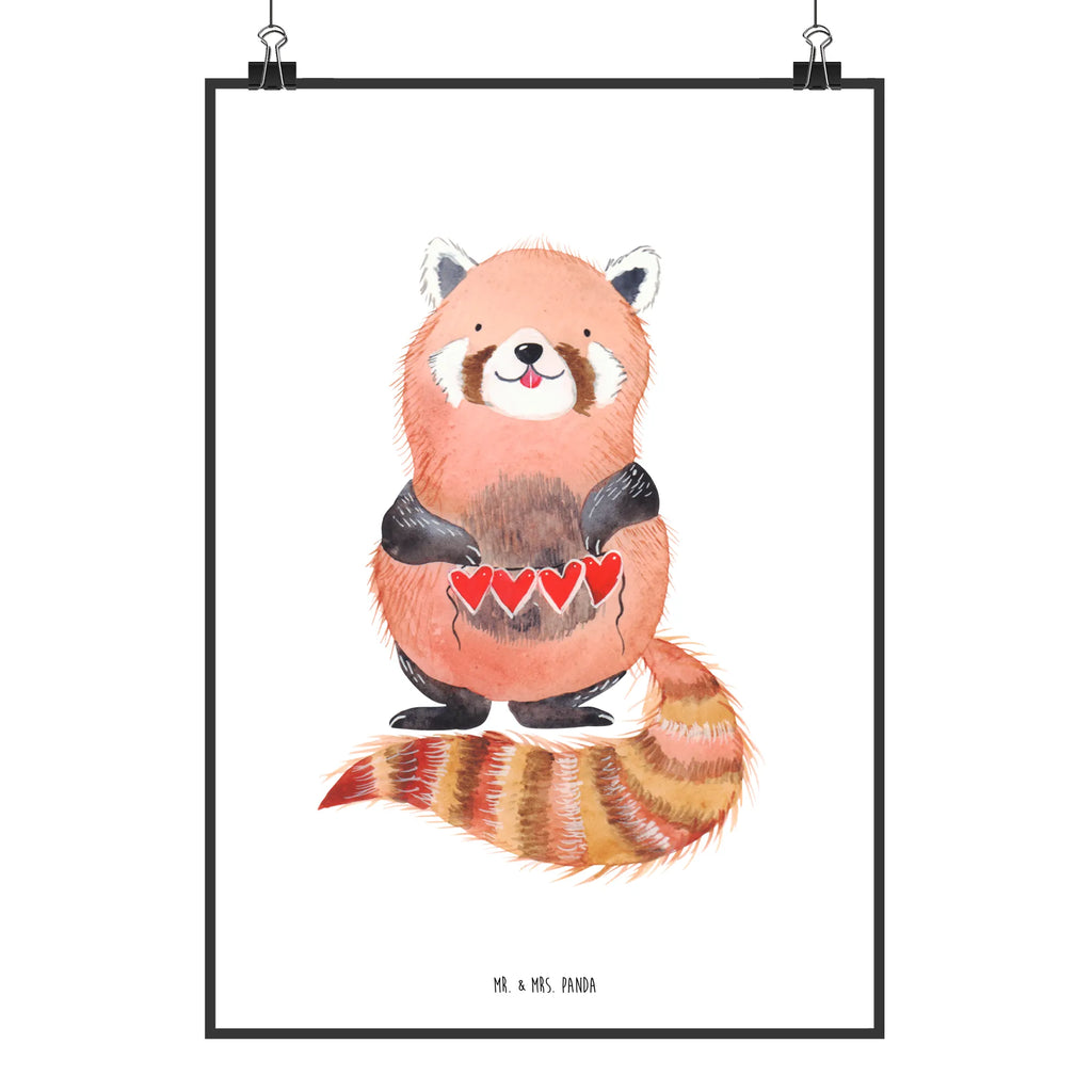 Plakat Czerwony Panda kunstdruck poster, Poster, Wandbild, Bild für Wand, Wandschmuck, Bild, Deko Bild, grafikposter, Wanddeko Bild, Mr. & Mrs. Panda Poster, Plakat, wandkunst, Kunstdruck, kunst für die wand, Wanddekoration, wanddruck, drucke, kunstposter, wanddeko, Wandposter, Posterdruck, Designposter, Gute Laune, Tiermotive, Tiere, Lustige Sprüche, Lieblingsmensch, Herz, Liebling, Rot, Panda, Liebe