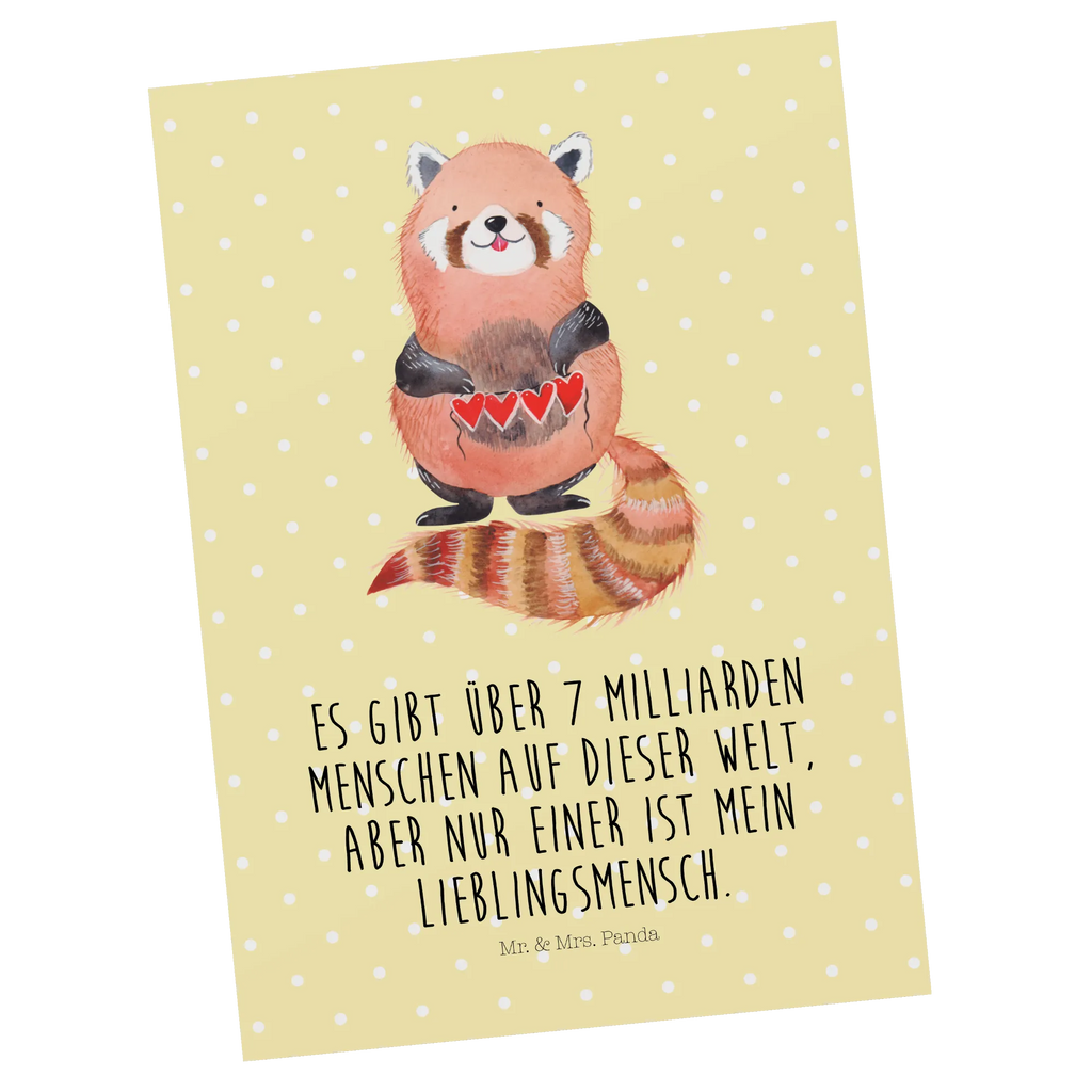Postcard red panda Ansichtskarten, Karte, Einladung Geburtstag, Postkarte, Grußkarte, Einladungskarten Geburtstag, Geschenkkarte, Ansichtskarte, Einladung, Dankeskarte, Einladungskarte, Geburtstagskarte, Tiermotive, Gute Laune, lustige Sprüche, Tiere, Panda, Rot, Liebe, Liebling, Lieblingsmensch, Herz