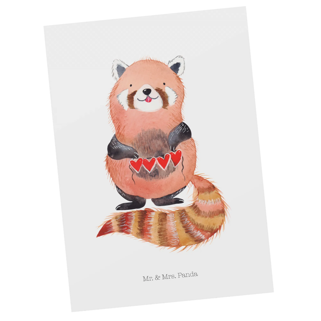 Postcard red panda Ansichtskarten, Karte, Einladung Geburtstag, Postkarte, Grußkarte, Einladungskarten Geburtstag, Geschenkkarte, Ansichtskarte, Einladung, Dankeskarte, Einladungskarte, Geburtstagskarte, Tiermotive, Gute Laune, lustige Sprüche, Tiere, Panda, Rot, Liebe, Liebling, Lieblingsmensch, Herz