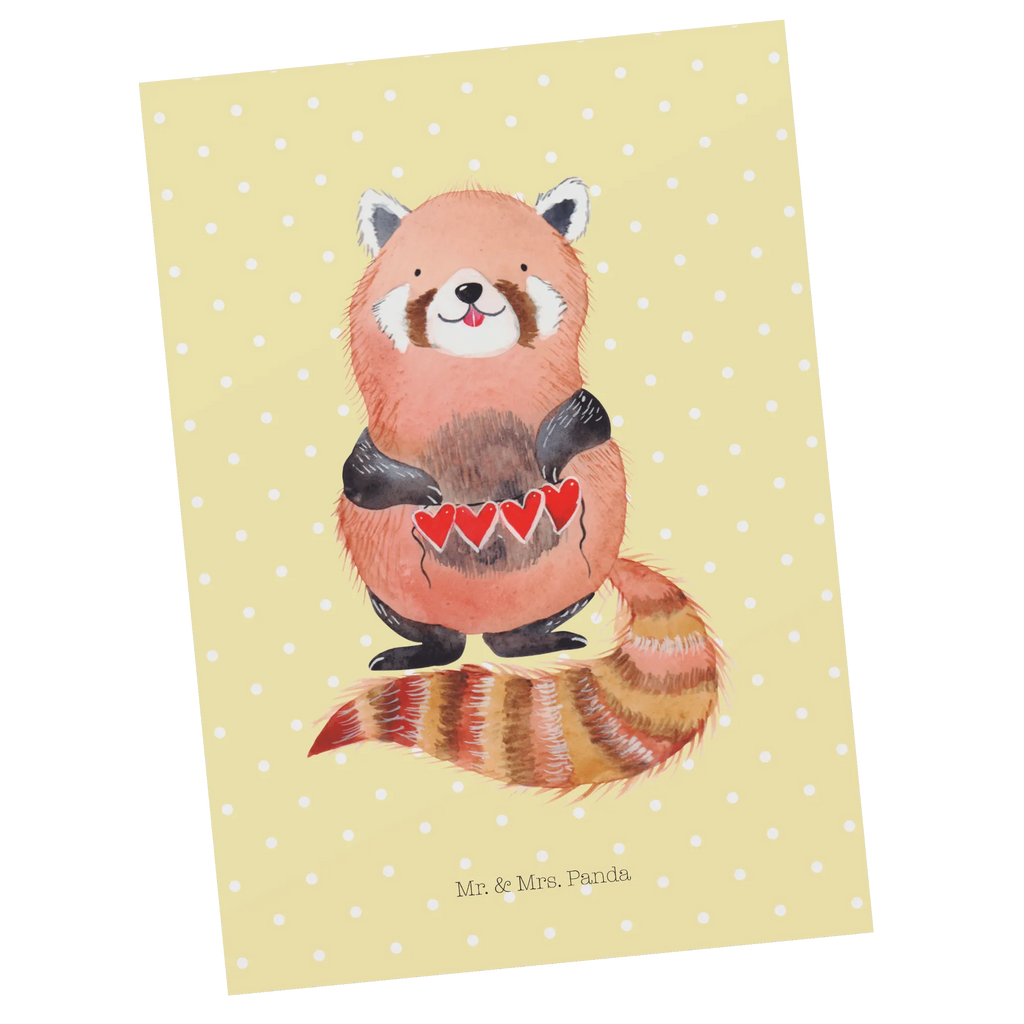 Postcard red panda Ansichtskarten, Karte, Einladung Geburtstag, Postkarte, Grußkarte, Einladungskarten Geburtstag, Geschenkkarte, Ansichtskarte, Einladung, Dankeskarte, Einladungskarte, Geburtstagskarte, Tiermotive, Gute Laune, lustige Sprüche, Tiere, Panda, Rot, Liebe, Liebling, Lieblingsmensch, Herz
