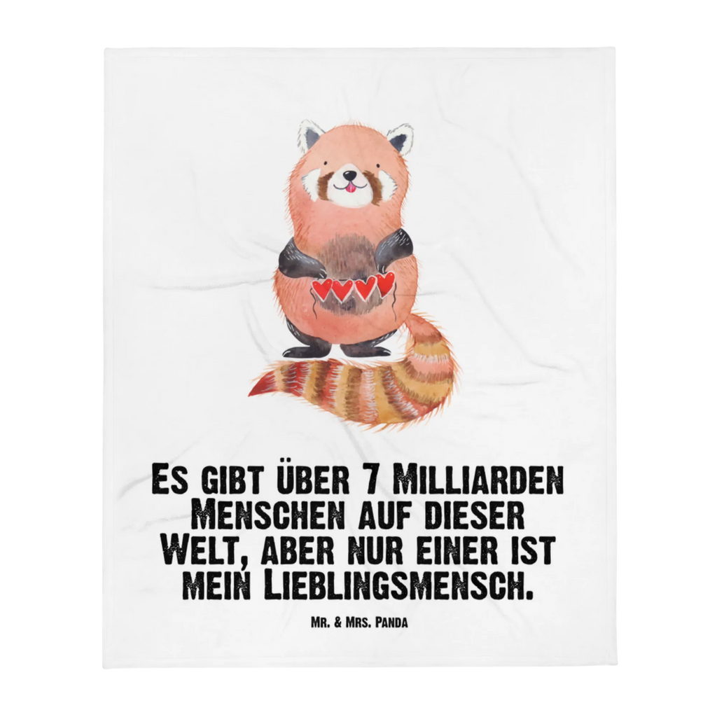 Baby blanket red panda small animals, cute, funny, cute animal motives, hand drawn, small world, funny sayings, good mood, happy, gifts, gift ideas, special gifts, animal lover, card, red, favourite person, Panda, love, heart, darling