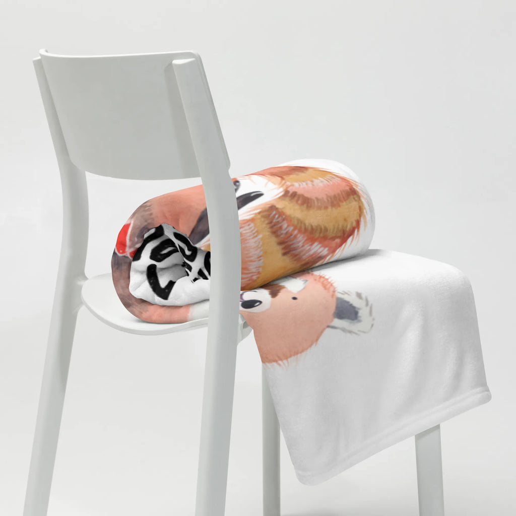 Baby blanket red panda small animals, cute, funny, cute animal motives, hand drawn, small world, funny sayings, good mood, happy, gifts, gift ideas, special gifts, animal lover, card, red, favourite person, Panda, love, heart, darling