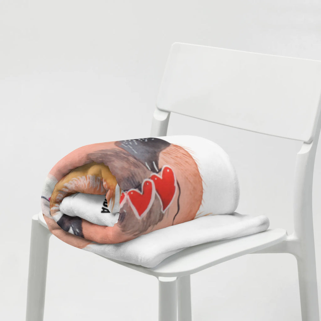 Baby blanket red panda small animals, cute, funny, cute animal motives, hand drawn, small world, funny sayings, good mood, happy, gifts, gift ideas, special gifts, animal lover, card, red, favourite person, Panda, love, heart, darling