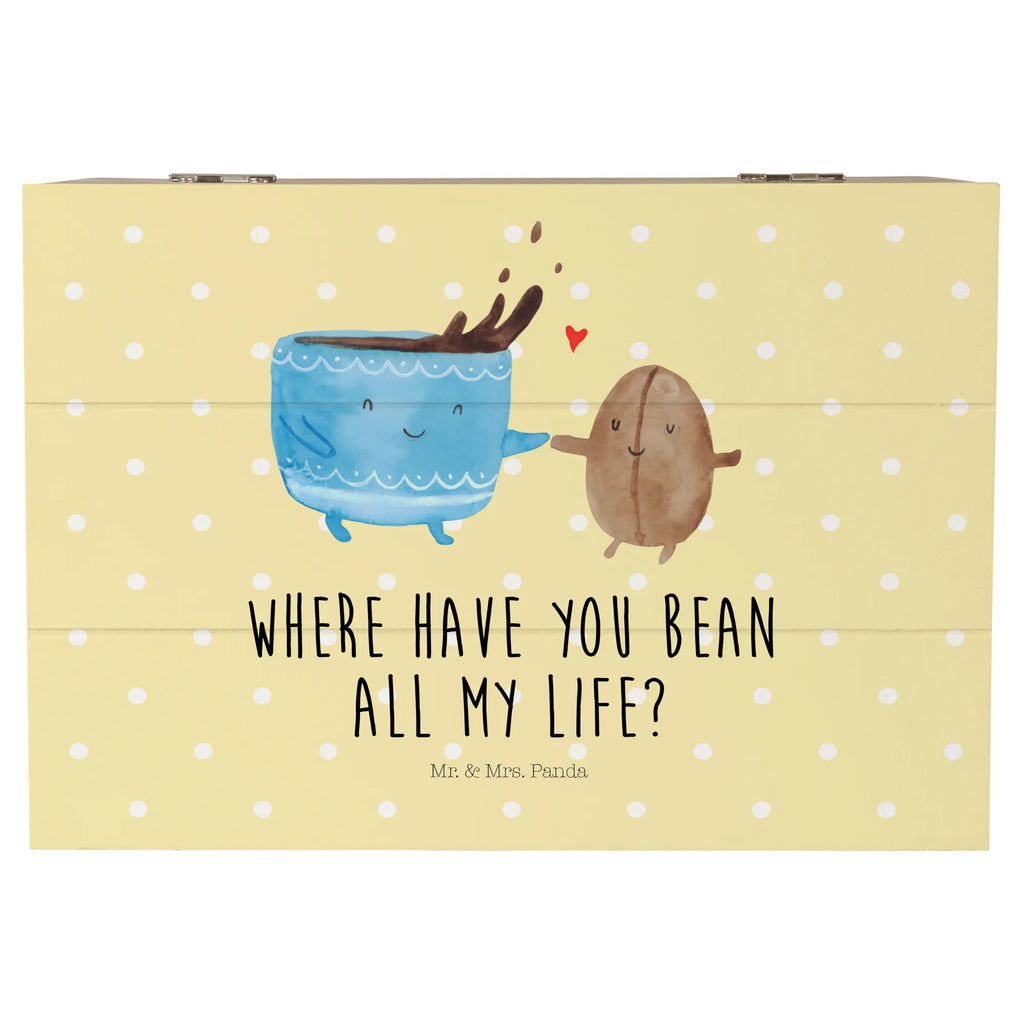 Holzkiste Kaffee Bohne Geschenkdose, Schatulle, Dekokiste, Truhe, XXL, Geschenkbox, Erinnerungskiste, Aufbewahrungsbox, Erinnerungsbox, Kiste, Holzkiste, Schatzkiste, Tiermotive, Gute Laune, lustige Sprüche, Tiere, Genuss, Glück, Zufriedenheit, Kaffee, Kaffeebohne