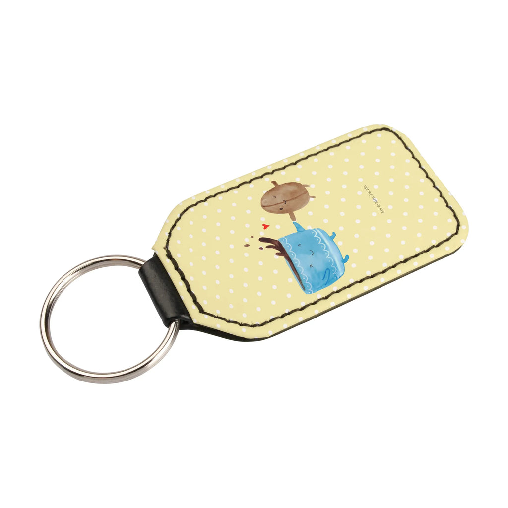 Rectangular key ring Coffee Bean keychain, lucky charm, bag pendant, pendant, key ring, small animals, cute, funny, cute animal motives, hand drawn, small world, funny sayings, good mood, happy, gifts, gift ideas, special gifts, animal lover, card, happiness, satisfaction, pleasure, coffee bean, Coffee