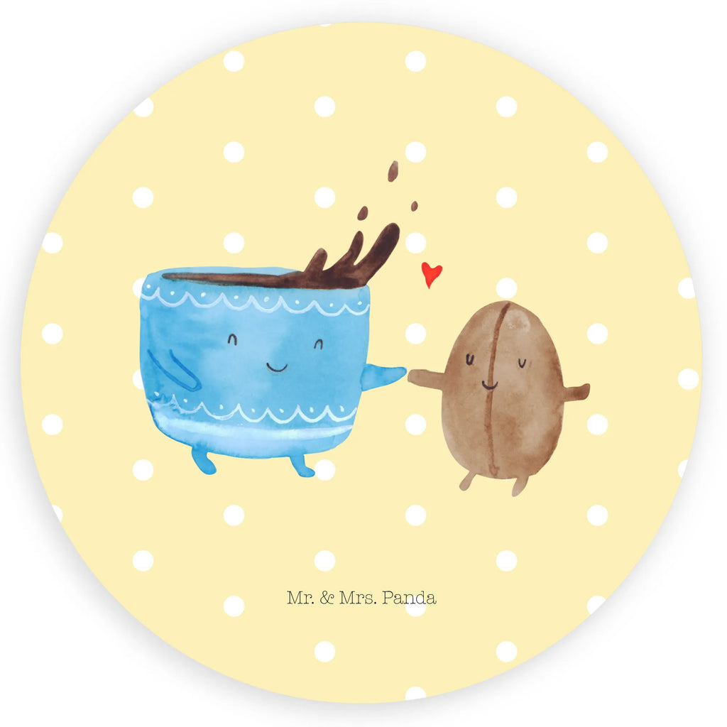 Round sticker Coffee Bean Sticker, Aufkleber, Etikett, Tiermotive, Lustige Sprüche, Tiere, Gute Laune, Kaffeebohne, Zufriedenheit, Glück, Kaffee, Genuss