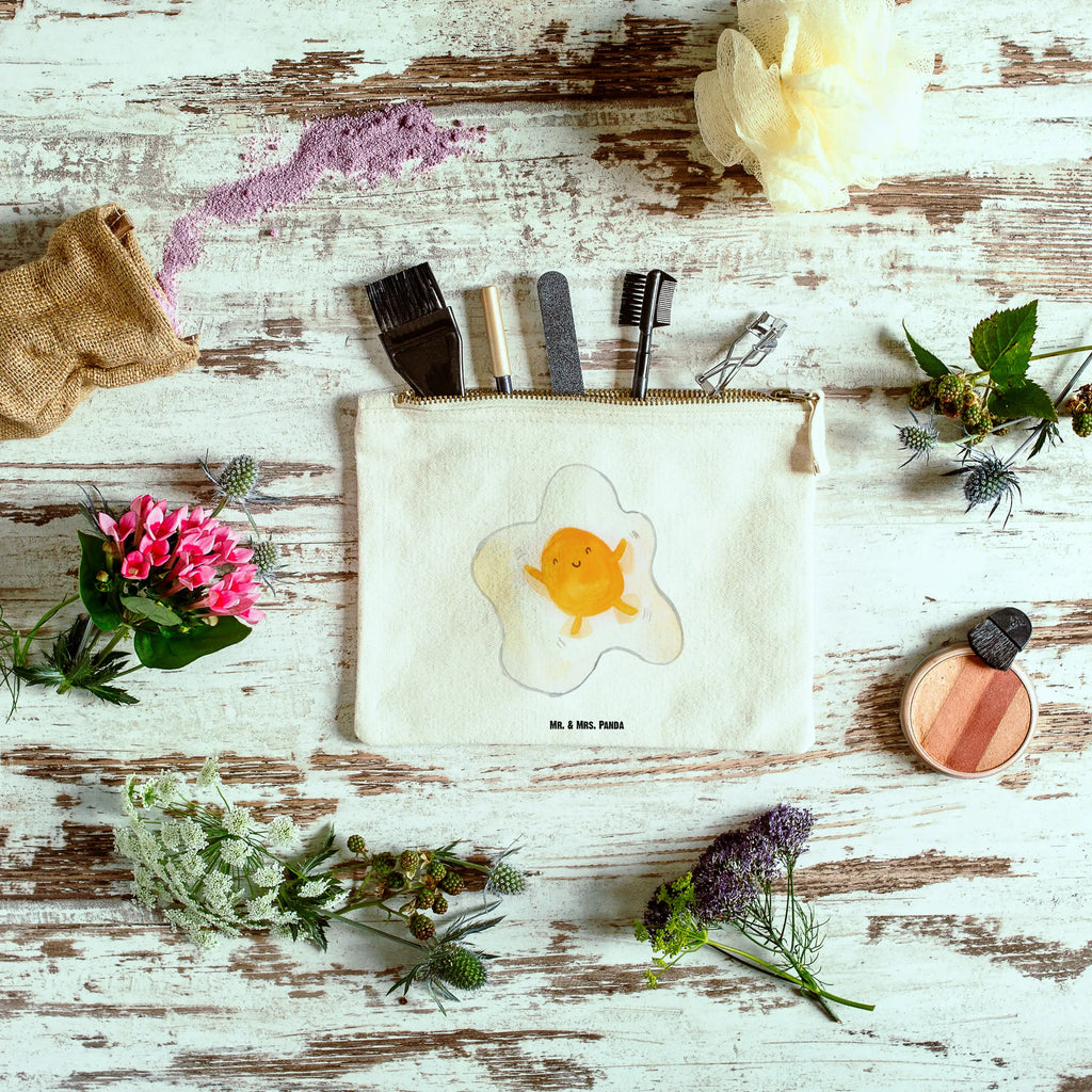 Make-up bag Fried egg egg Schlampermäppchen, beauty case, Stiftemäppchen, toiletry bag, Kulturbeutel, Kulturtasche, Kosmetikbeutel, kosmetiktäschchen, pinsel tasche, Schminkbeutel, Schminktäschchen, aufbewahrungsbeutel, Kosmetiktasche, pencil case, beauty tasche, Mäppchen, Etui, aufbewahrungstasche, Federmappe, Schminktasche, Waschtasche, Waschbeutel, utensilientasche, Tiermotive, Tiere, Lustige Sprüche, Gute Laune, Tag, Schön, Liebe, Glücklich, Spiegelei, Ei