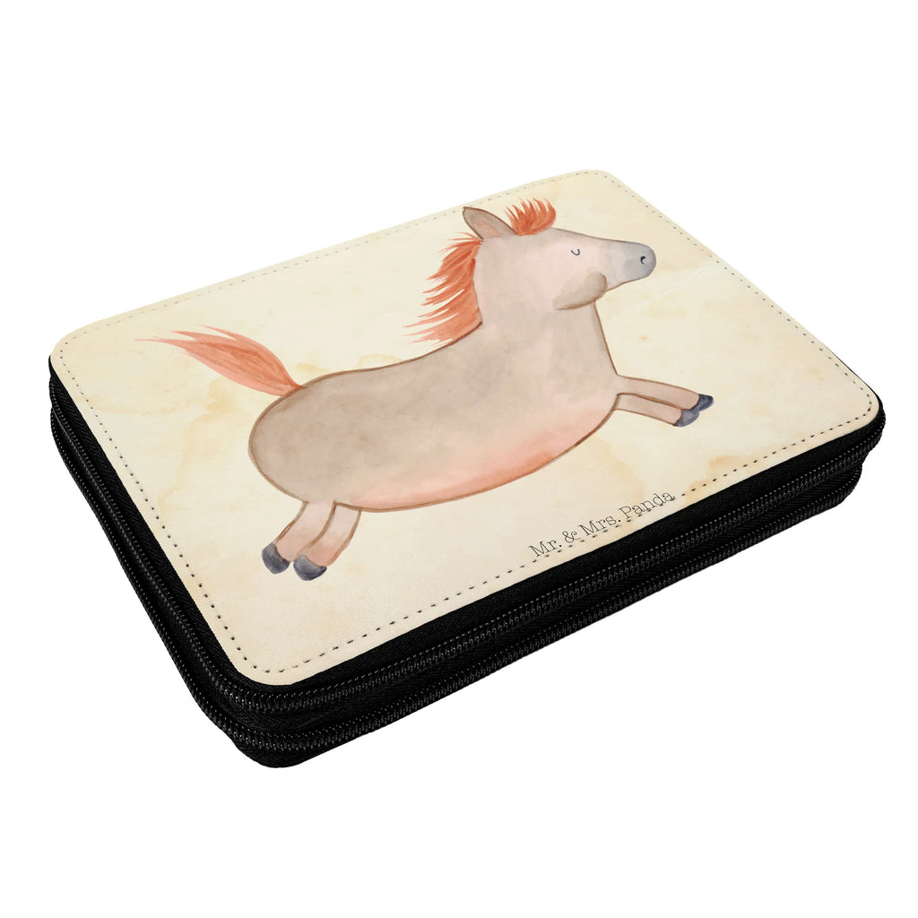 Leather folder Horse Jump school, pupil, pencil bag, pencil case, motif, enrolment, child, primary school, gift, pen roll, farm, farm animals, animals, horse, horse owner, stable, riding out, horses, horse stable, pony, riding