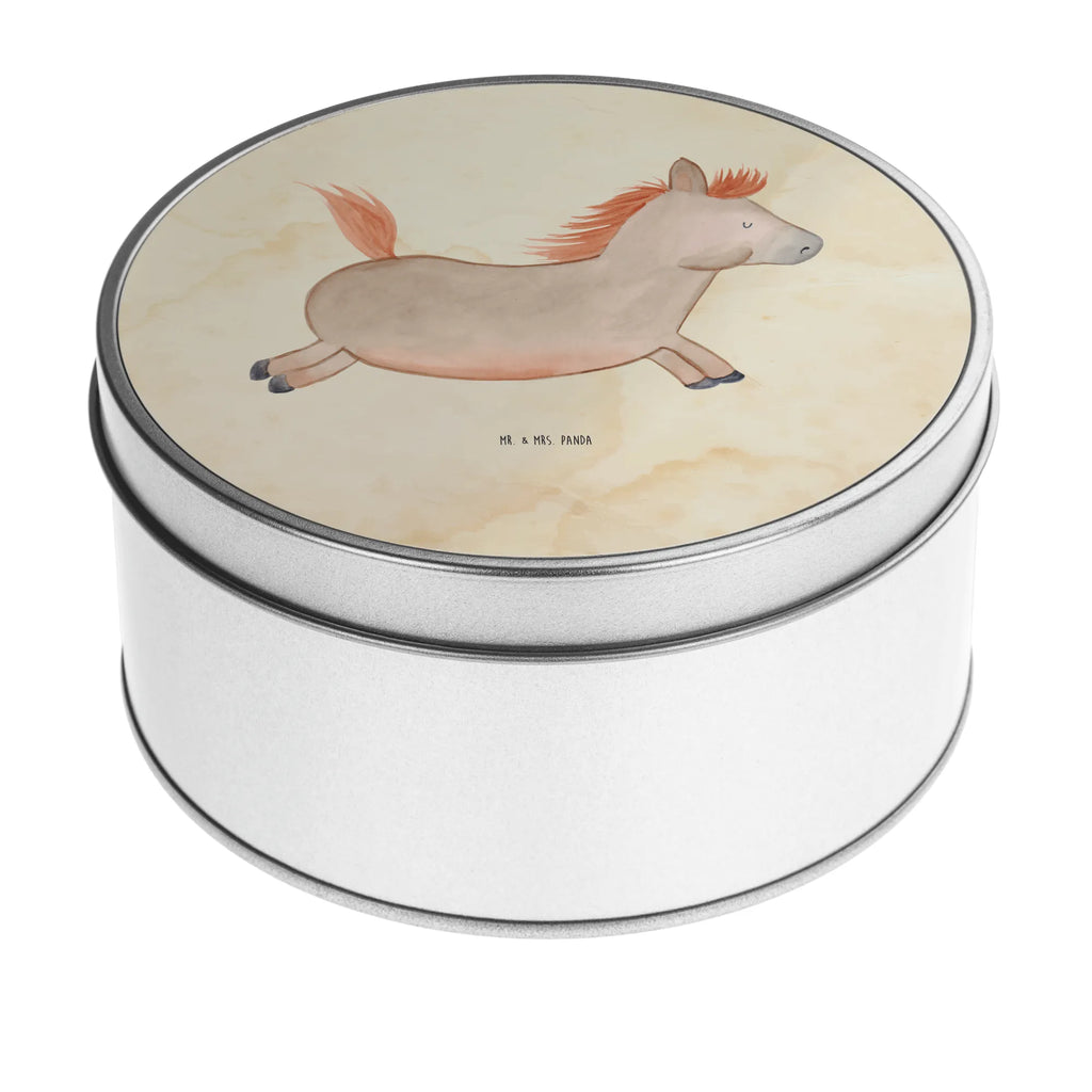 okrągła puszka z blachy koń skakać Gospodarstwo, zwierzęta gospodarskie, rolnik, rolniczka