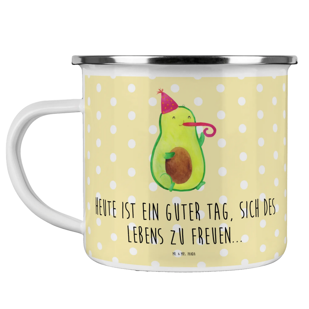 Enamel camping mug avocado Celebration Teebecher, metallbecher, wanderbecher, Tasse, Emaille Becher, Trinkbecher, becher emaille, Kaffeebecher, Emailletasse, Reisebecher, Tasse Emaille, Kaffeetasse, Teetasse, emaillebecher, Metalltasse, Pott, Blechtasse, blechbecher, wandertasse, Becher, reisetasse, Campingtasse, Campingbecher, Emaille Tasse, Vegan, Gesund, Veggie, Avocado, Party, Feier, Fete, Tröte, Geburtstag, Feierlichkeit, Gute Laune