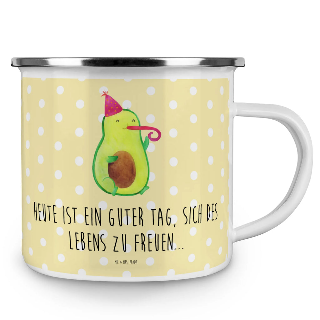 Enamel camping mug avocado Celebration Teebecher, metallbecher, wanderbecher, Tasse, Emaille Becher, Trinkbecher, becher emaille, Kaffeebecher, Emailletasse, Reisebecher, Tasse Emaille, Kaffeetasse, Teetasse, emaillebecher, Metalltasse, Pott, Blechtasse, blechbecher, wandertasse, Becher, reisetasse, Campingtasse, Campingbecher, Emaille Tasse, Vegan, Gesund, Veggie, Avocado, Party, Feier, Fete, Tröte, Geburtstag, Feierlichkeit, Gute Laune