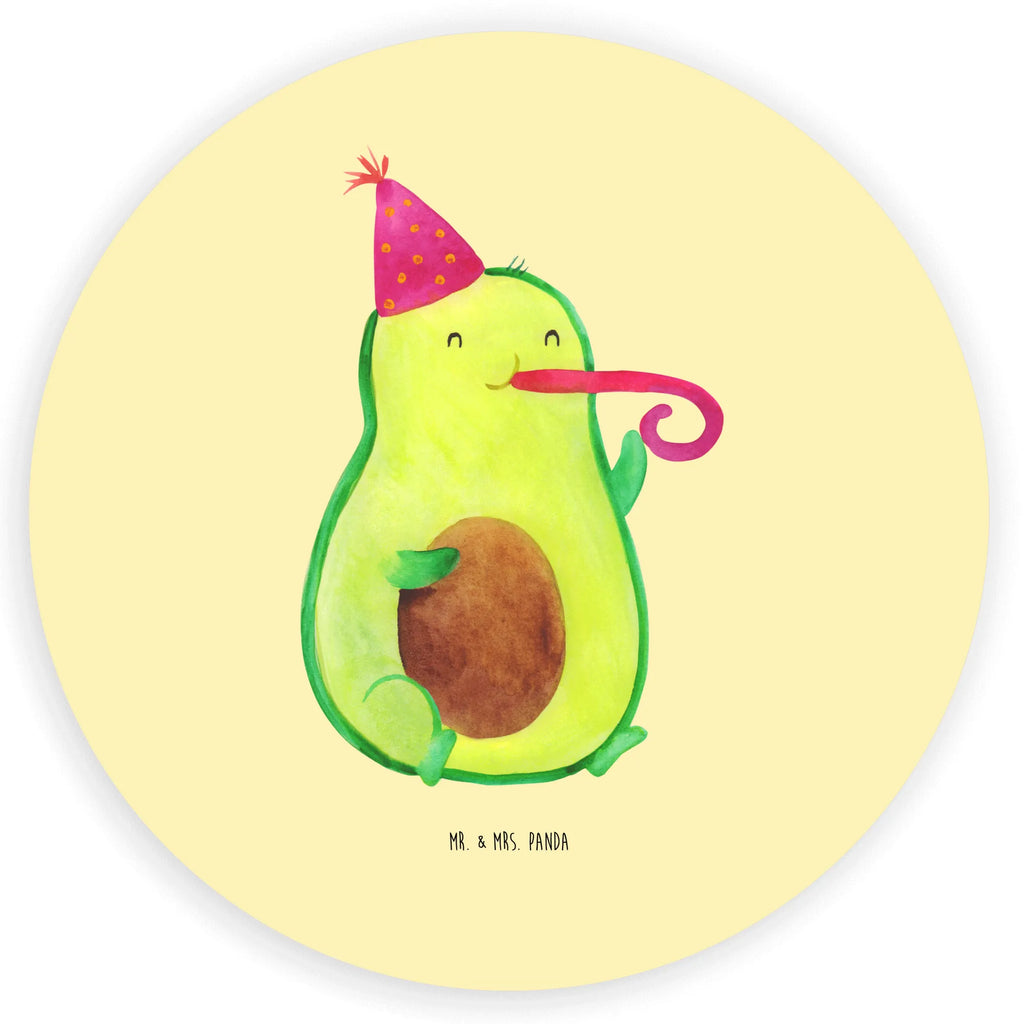 Round sticker avocado Celebration Etikett, Sticker, Aufkleber, Veggie, Gesund, Vegan, Avocado, Party, Feierlichkeit, Feier, Geburtstag, Tröte, Fete, Gute Laune