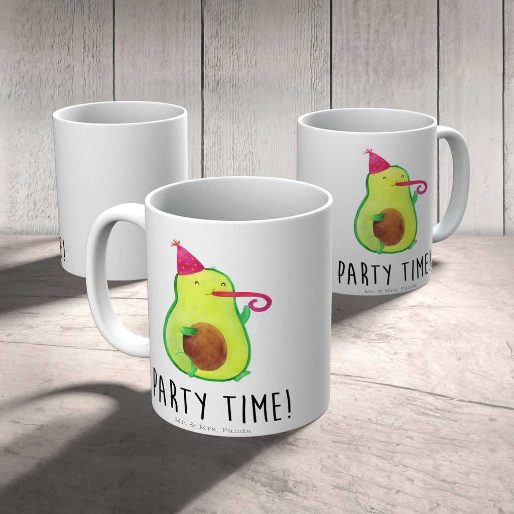 Tasse Avocado Party Time Porzellantasse, Kaffeetasse, Tasse mit Zitaten, Keramiktasse, Tasse, Tasse mit Motiven, Bürotasse, Geschenktasse, Teetasse, Avocado, Veggie, Vegan, Gesund
