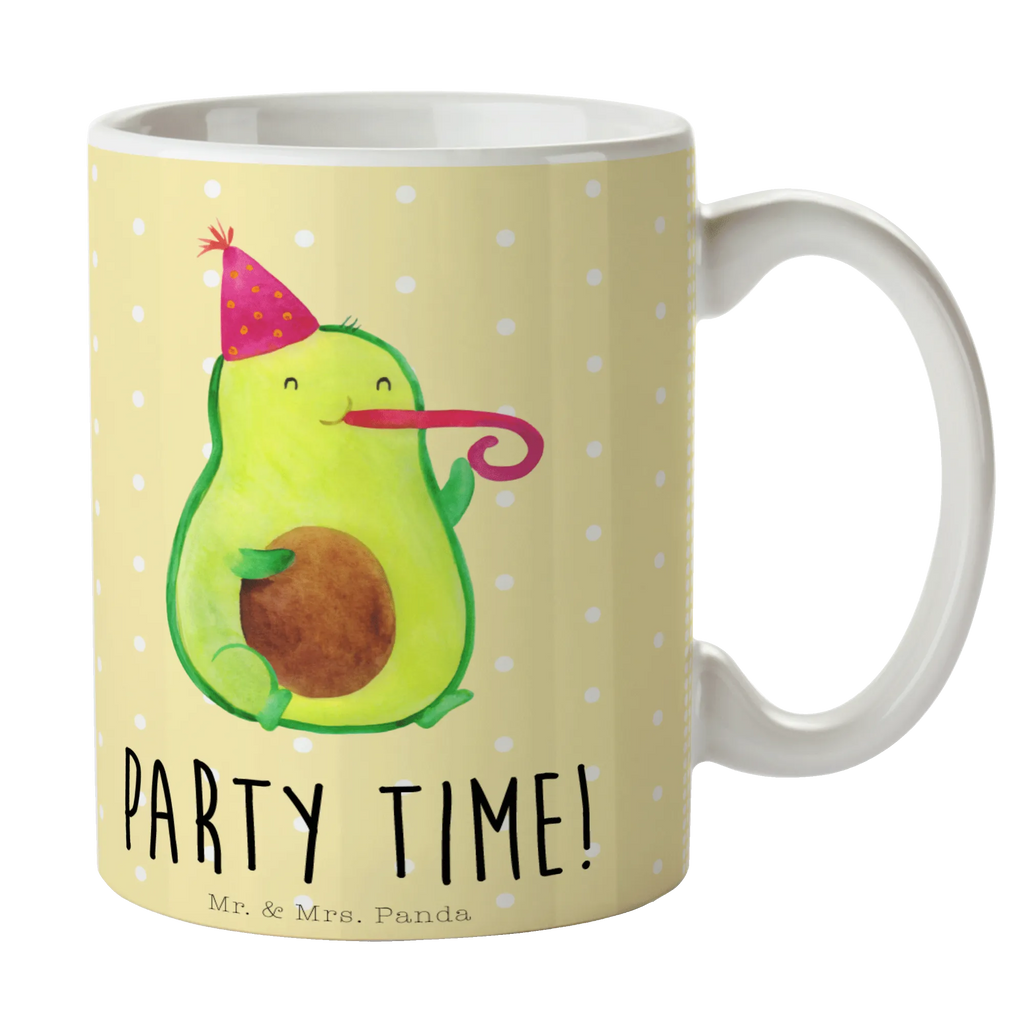 Tasse Avocado Party Time Porzellantasse, Kaffeetasse, Tasse mit Zitaten, Keramiktasse, Tasse, Tasse mit Motiven, Bürotasse, Geschenktasse, Teetasse, Avocado, Veggie, Vegan, Gesund