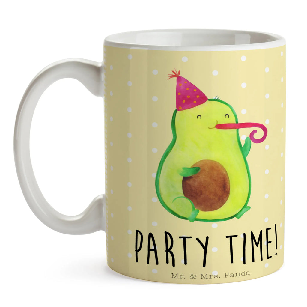 Tasse Avocado Party Time Porzellantasse, Kaffeetasse, Tasse mit Zitaten, Keramiktasse, Tasse, Tasse mit Motiven, Bürotasse, Geschenktasse, Teetasse, Avocado, Veggie, Vegan, Gesund