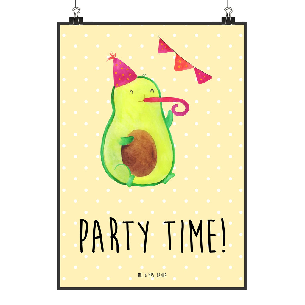 Poster avocado party time kunst für die wand, Wanddeko Bild, Wandschmuck, Deko Bild, wandkunst, kunstdruck poster, Plakat, Wandposter, wanddruck, Posterdruck, drucke, wanddeko, grafikposter, kunstposter, Bild für Wand, Wanddekoration, Wandbild, Kunstdruck, Mr. & Mrs. Panda Poster, Designposter, Bild, Poster, Gesund, Vegan, Veggie, Avocado