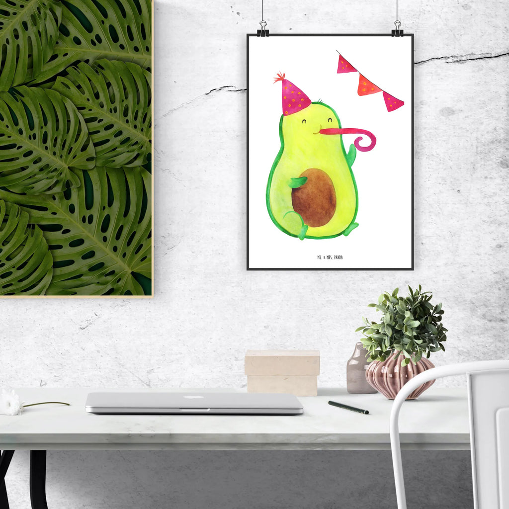 Poster avocado party time kunst für die wand, Wanddeko Bild, Wandschmuck, Deko Bild, wandkunst, kunstdruck poster, Plakat, Wandposter, wanddruck, Posterdruck, drucke, wanddeko, grafikposter, kunstposter, Bild für Wand, Wanddekoration, Wandbild, Kunstdruck, Mr. & Mrs. Panda Poster, Designposter, Bild, Poster, Gesund, Vegan, Veggie, Avocado