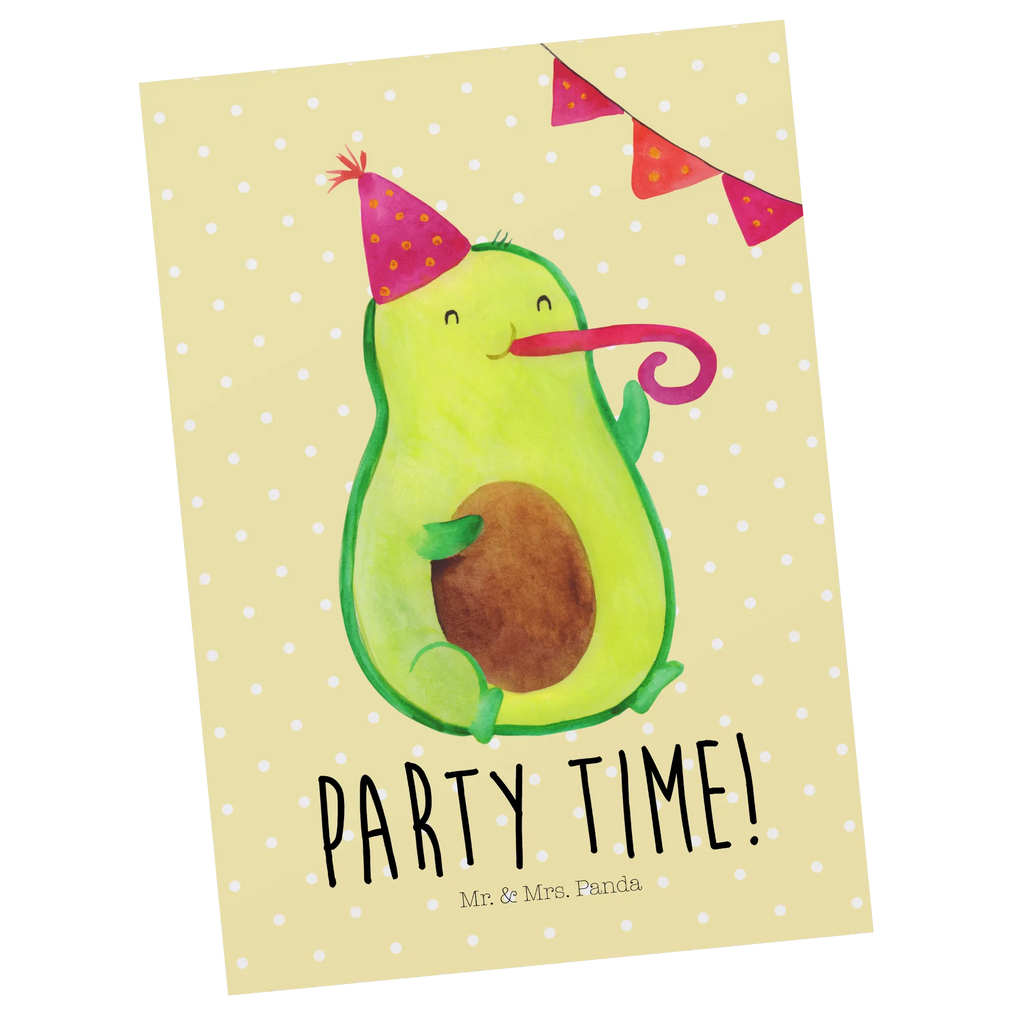 Postcard avocado party time Motivkarte, einzelkarte, kunstkarte, Kunstkarten, Postkarte, Ansichtskarten, Ansichtskarte, spruchkarte, Fotokarte, Postkarten, Designkarte, Grußkarte, bildkarte, Avocado, Vegan, Gesund, Veggie