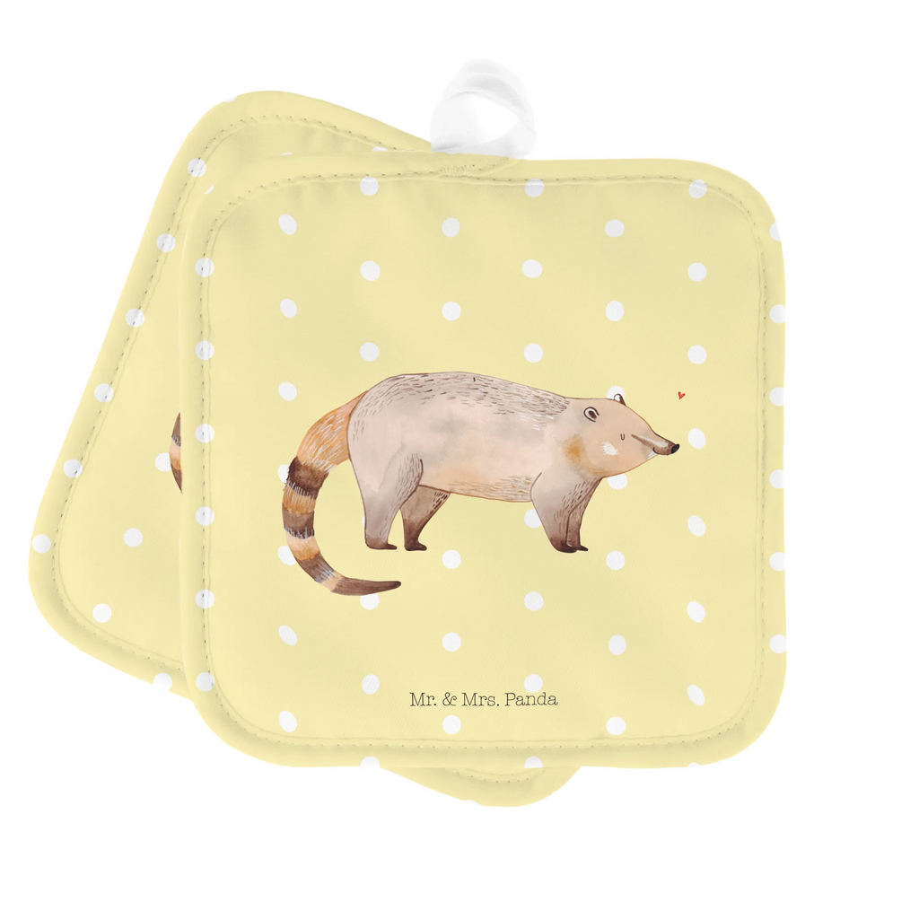 2er Set Topflappen  Nasenbaer topfhalter, Topfuntersetzer, Topfhandschuhe, Topflappenset, Topflappen Set, Topflappen, Topflappen 2er Set, 2er Set Topflappen, Tiere, Tiermotive, Gute Laune, Lustige Sprüche, Nasenbär, Nasenbären, Bär, Rüsselbär