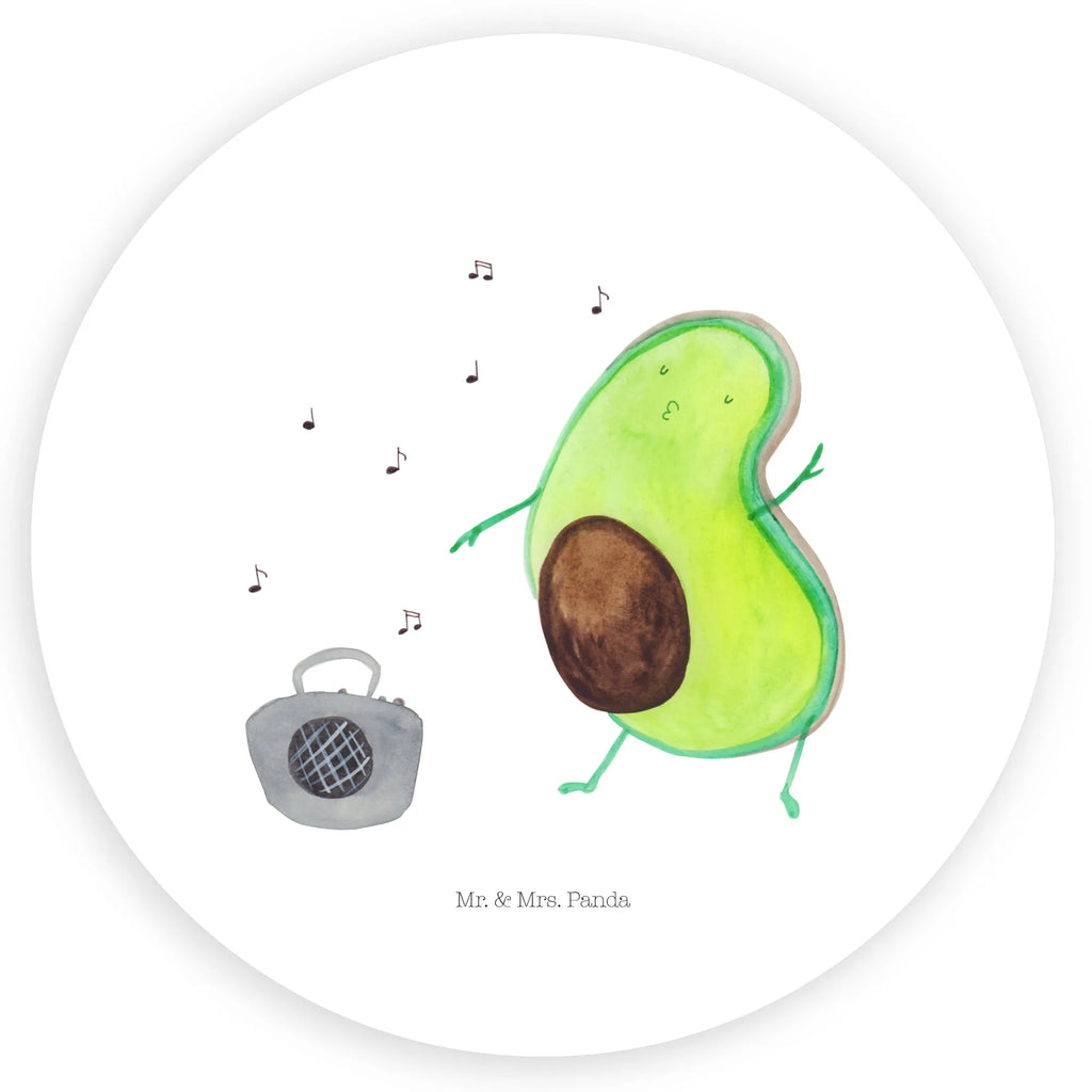 120mm okrągła naklejka Awokado tańczyć Aufkleber, Sticker, Etikett, Veggie, Gesund, Vegan, Avocado