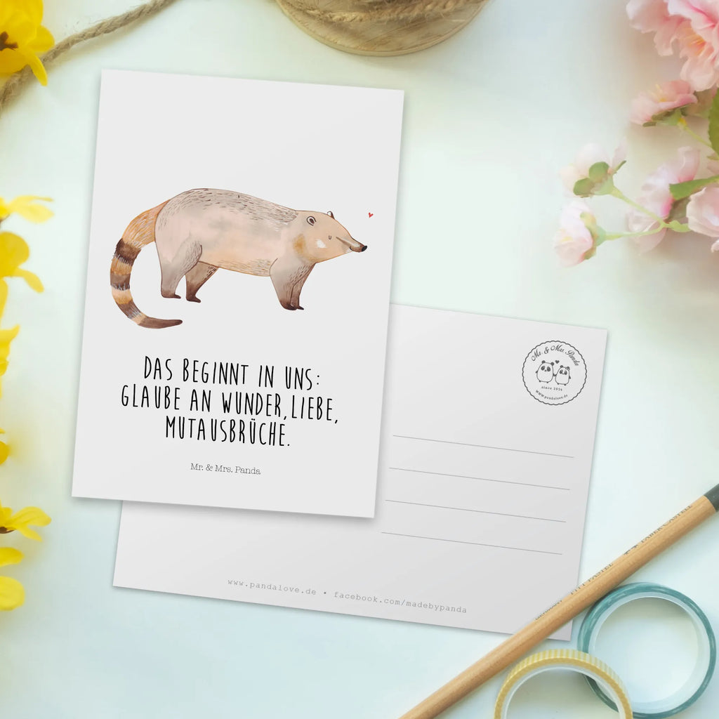 Postcard Nasal Bear Einladungskarte, Einladung, Geschenkkarte, Dankeskarte, Ansichtskarten, Karte, Einladungskarten Geburtstag, Grußkarte, Einladung Geburtstag, Ansichtskarte, Geburtstagskarte, Postkarte, Tiermotive, Gute Laune, lustige Sprüche, Tiere, Bär, Nasenbären, Rüsselbär, Nasenbär