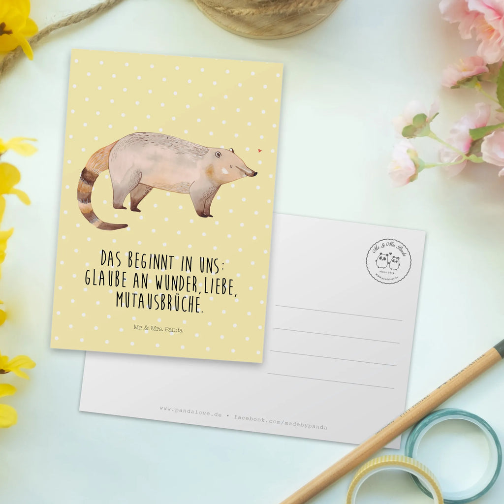 Postcard Nasal Bear Einladungskarte, Einladung, Geschenkkarte, Dankeskarte, Ansichtskarten, Karte, Einladungskarten Geburtstag, Grußkarte, Einladung Geburtstag, Ansichtskarte, Geburtstagskarte, Postkarte, Tiermotive, Gute Laune, lustige Sprüche, Tiere, Bär, Nasenbären, Rüsselbär, Nasenbär