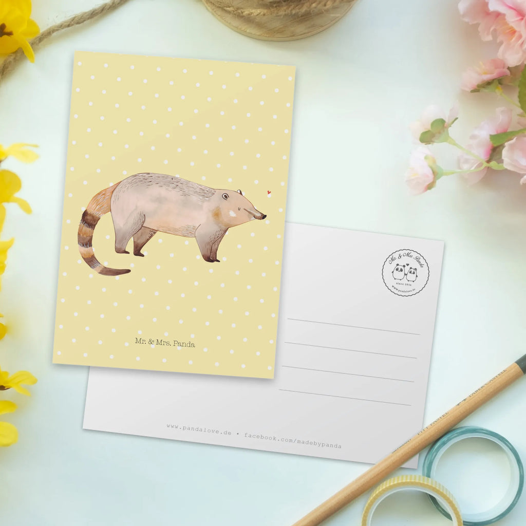 Postcard Nasal Bear Einladungskarte, Einladung, Geschenkkarte, Dankeskarte, Ansichtskarten, Karte, Einladungskarten Geburtstag, Grußkarte, Einladung Geburtstag, Ansichtskarte, Geburtstagskarte, Postkarte, Tiermotive, Gute Laune, lustige Sprüche, Tiere, Bär, Nasenbären, Rüsselbär, Nasenbär