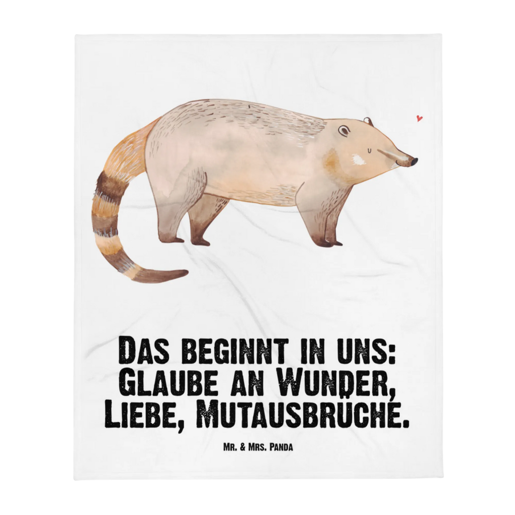 Kocyk dla niemowląt Koati Babyecke Kuscheldecke, Babygeschenk, Krabbeldecke, Babydecke, Geschenk Geburt, Tiermotive, Gute Laune, lustige Sprüche, Tiere, Bär, Nasenbären, Nasenbär, Rüsselbär