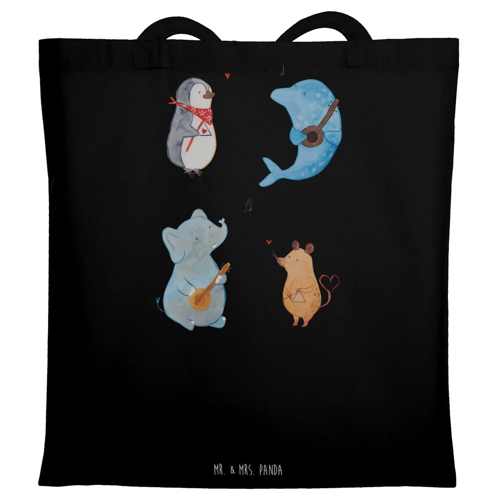 Torba Wielki zespół Beuteltasche, Stoffbeutel, Tasche, Jutebeutel, Tragetasche, Beutel, Badetasche, Strandtasche, Einkaufstüte, Umhängetasche, Laptoptasche, Jutetasche, Schultertasche, Einkaufstasche, Stofftasche, Shopper, Tiermotive, Gute Laune, lustige Sprüche, Tiere, Hund, Gitarre, Musikanten, Maus, Elefant, Triangel, Musik, Pinguin, Band, Delfin
