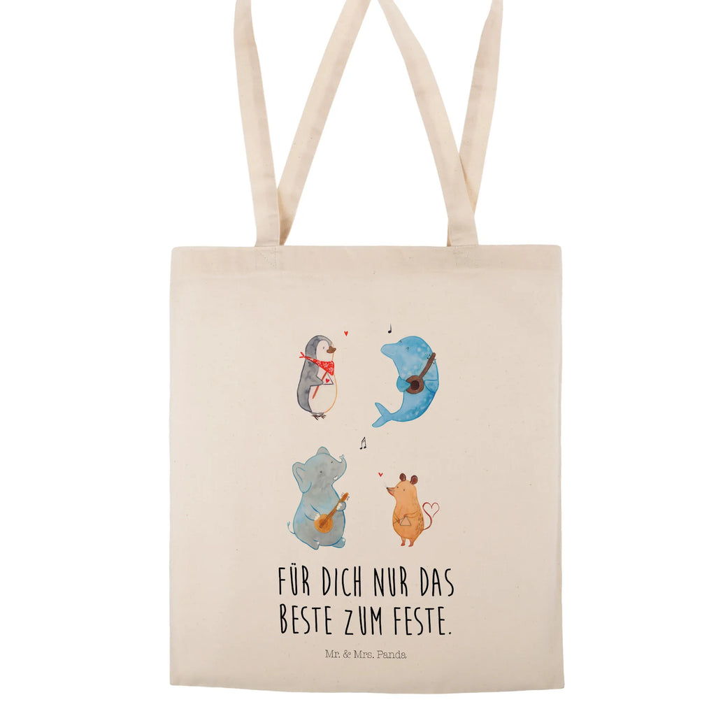 Torba Wielki zespół Beuteltasche, Stoffbeutel, Tasche, Jutebeutel, Tragetasche, Beutel, Badetasche, Strandtasche, Einkaufstüte, Umhängetasche, Laptoptasche, Jutetasche, Schultertasche, Einkaufstasche, Stofftasche, Shopper, Tiermotive, Gute Laune, lustige Sprüche, Tiere, Hund, Gitarre, Musikanten, Maus, Elefant, Triangel, Musik, Pinguin, Band, Delfin