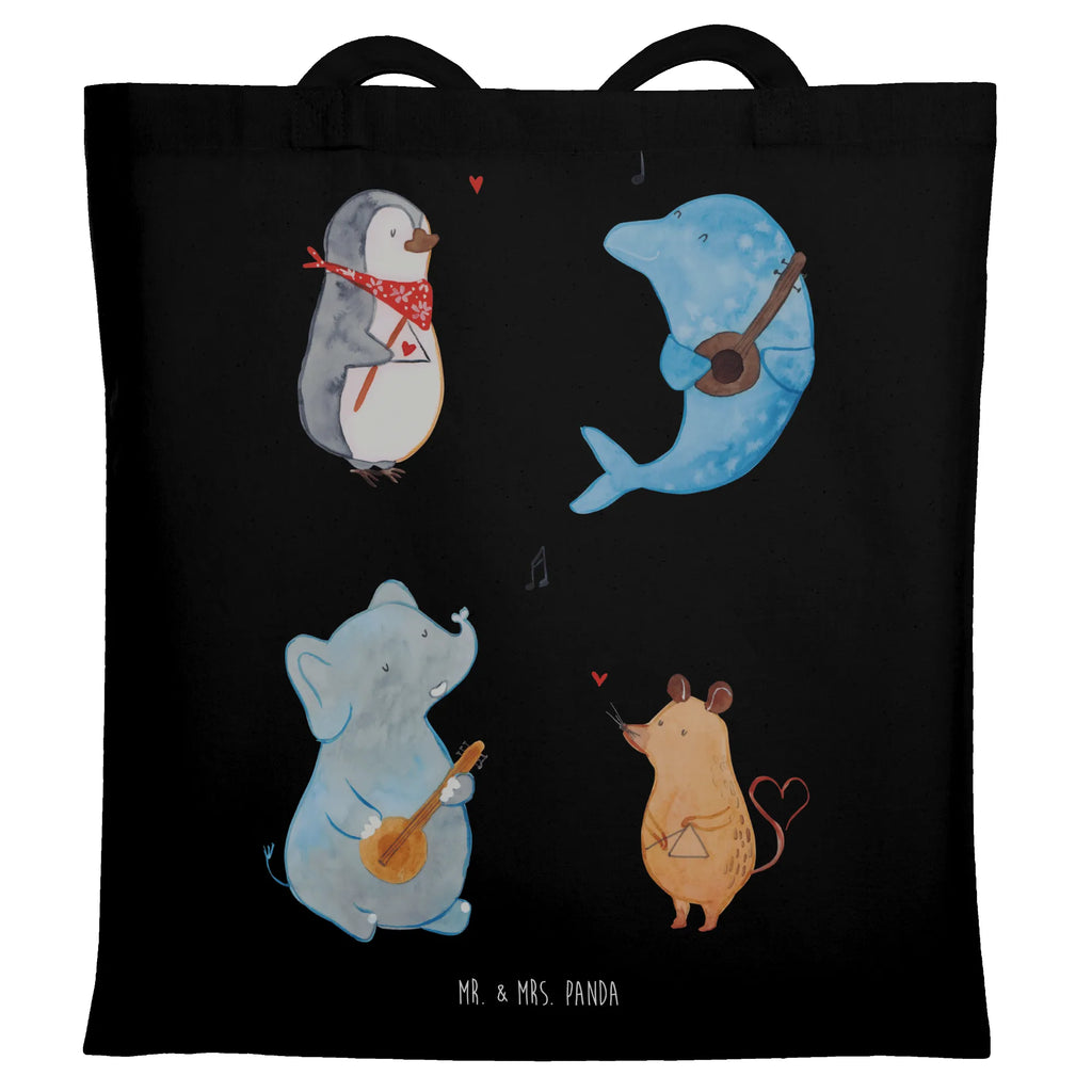 Torba Wielki zespół Beuteltasche, Stoffbeutel, Tasche, Jutebeutel, Tragetasche, Beutel, Badetasche, Strandtasche, Einkaufstüte, Umhängetasche, Laptoptasche, Jutetasche, Schultertasche, Einkaufstasche, Stofftasche, Shopper, Tiermotive, Gute Laune, lustige Sprüche, Tiere, Hund, Gitarre, Musikanten, Maus, Elefant, Triangel, Musik, Pinguin, Band, Delfin
