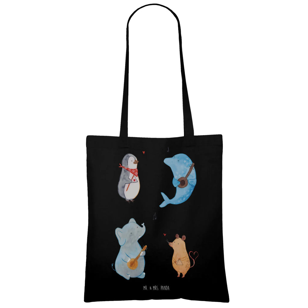Torba Wielki zespół Beuteltasche, Stoffbeutel, Tasche, Jutebeutel, Tragetasche, Beutel, Badetasche, Strandtasche, Einkaufstüte, Umhängetasche, Laptoptasche, Jutetasche, Schultertasche, Einkaufstasche, Stofftasche, Shopper, Tiermotive, Gute Laune, lustige Sprüche, Tiere, Hund, Gitarre, Musikanten, Maus, Elefant, Triangel, Musik, Pinguin, Band, Delfin
