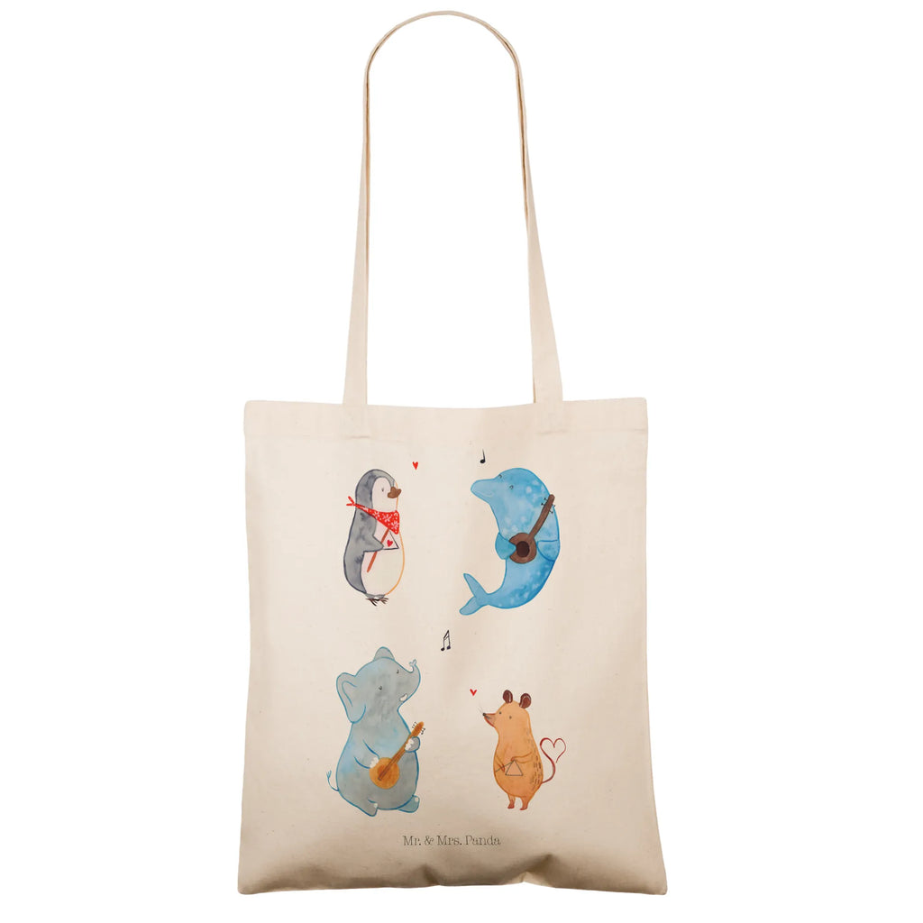 Torba Wielki zespół Beuteltasche, Stoffbeutel, Tasche, Jutebeutel, Tragetasche, Beutel, Badetasche, Strandtasche, Einkaufstüte, Umhängetasche, Laptoptasche, Jutetasche, Schultertasche, Einkaufstasche, Stofftasche, Shopper, Tiermotive, Gute Laune, lustige Sprüche, Tiere, Hund, Gitarre, Musikanten, Maus, Elefant, Triangel, Musik, Pinguin, Band, Delfin