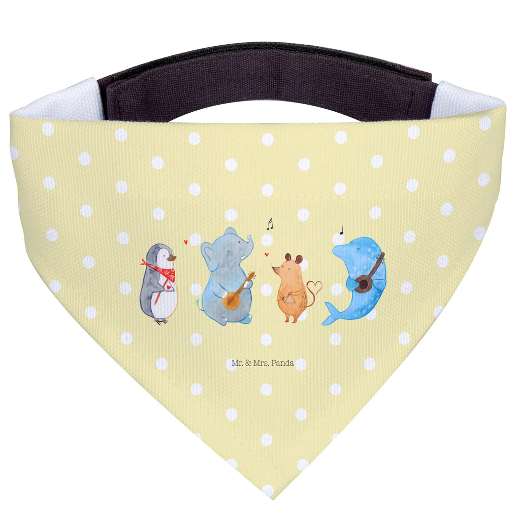 Hundehalstuch Big Band Halstuch, Hunde, Tuch, Mittel, Mittelgroße Hunde, Hundehalstuch, Tiermotive, Lustige Sprüche, Gute Laune, Tiere, Pinguin, Maus, Gitarre, Elefant, Hund, Triangel, Musikanten, Band, Musik, Delfin