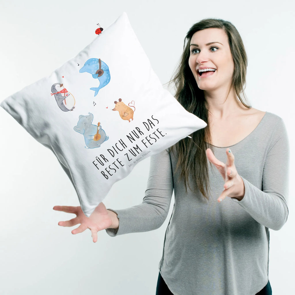 40x40 Kissen Big Band Zierkissen, Sofakissen, Kissenbezug 40x40, Couchkissen, Sofakissen 40x40, Kissen 40x40 Waschbar, Kissen, Kissenhülle 40x40, Dekokissen, sofakissen, Motivkissen, Kissen 40x40, sitzkissen, Kopfkissen, Kissenbezüge, Dekokissen 40x40, Kissenhülle, Kopfkissen 40x40, Dekokissen Sofa, Tiermotive, Gute Laune, lustige Sprüche, Tiere, Elefant, Musikanten, Maus, Band, Pinguin, Delfin, Hund, Triangel, Musik, Gitarre