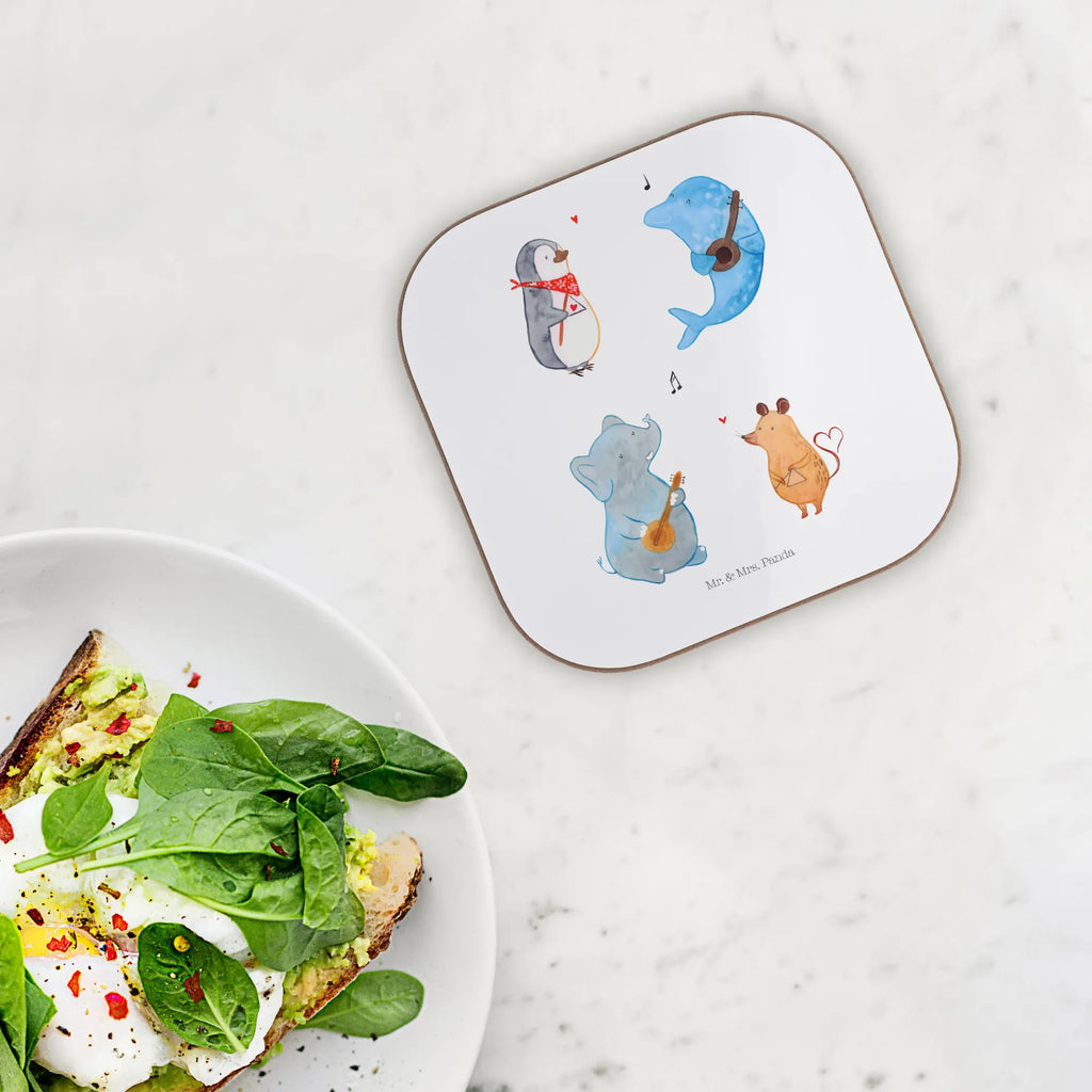 Untersetzer Big Band Tassen Untersetzer, Getränkeuntersetzer, Untersetzer aus Holz, Glasuntersetzer, Untersetzer für Gläser, Bierdeckel, Holzuntersetzer, Untersetzer Gläser, Korkuntersetzer, Untersetzer Design, Untersetzer Holz, Untersetzer, Tiermotive, Gute Laune, lustige Sprüche, Tiere, Delfin, Pinguin, Musikanten, Triangel, Maus, Gitarre, Musik, Band, Elefant, Hund