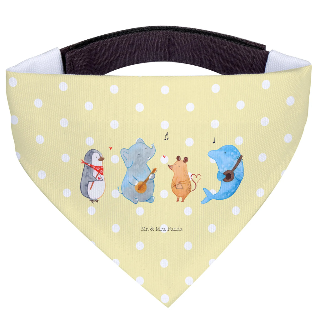 Hundehalstuch Big Band Halstuch, Hunde, Tuch, Mittel, Mittelgroße Hunde, Hundehalstuch, Tiermotive, Lustige Sprüche, Gute Laune, Tiere, Pinguin, Maus, Gitarre, Elefant, Hund, Triangel, Musikanten, Band, Musik, Delfin